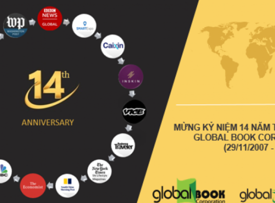KỶ NIỆM 14 NĂM THÀNH LẬP GLOBAL BOOK CORPORATION - ĐẠI DIỆN CHO 14 TẬP ĐOÀN TRUYỀN THÔNG QUỐC TẾ  TẠI VIỆT NAM