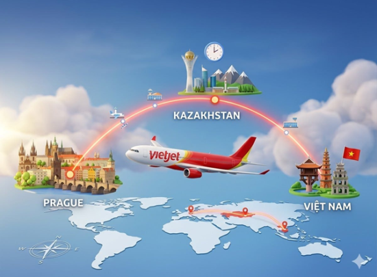 Aviation Week: VietJet đẩy mạnh kế hoạch châu Âu với tuyến bay dự kiến đến Prague