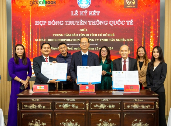 Lễ ký kết hợp tác truyền thông quốc tế: Công ty Tân Nghĩa Sơn đồng hành cùng Trung tâm Bảo tồn Di tích Cố đô Huế và Global Book Corporation đưa Di sản Huế ra thế giới